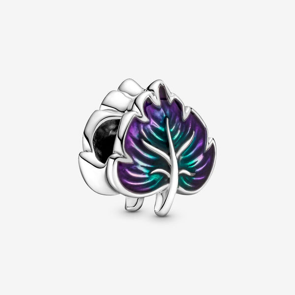 Purple & Green Leaf Charm