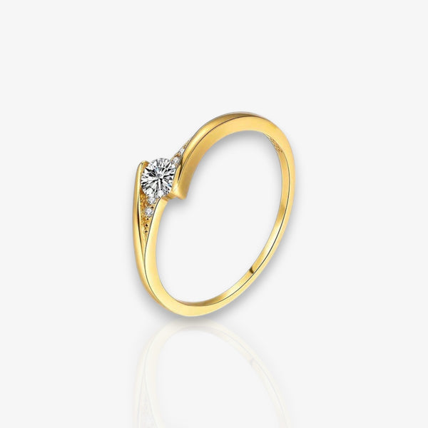 Gold-plated Engagement Ring Women