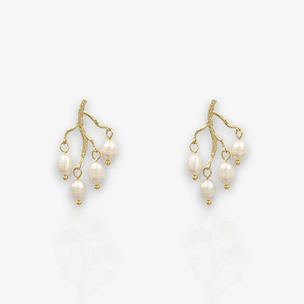 Pearl branch earrings