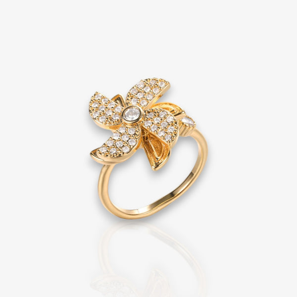 Ring With Time  flower shaped