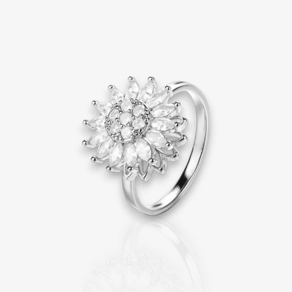 Women's Ring With Time  flower shaped