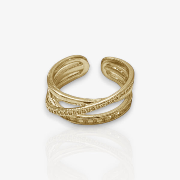 Plated Real Gold Open Ring