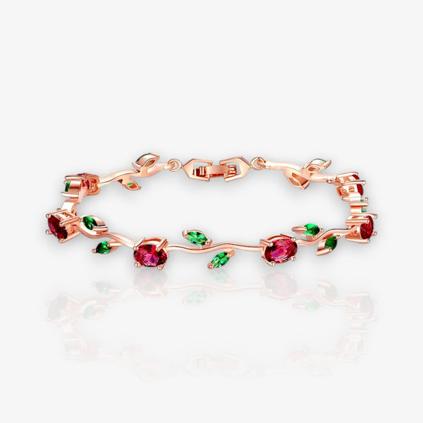 Plated crystal ladies bracelet