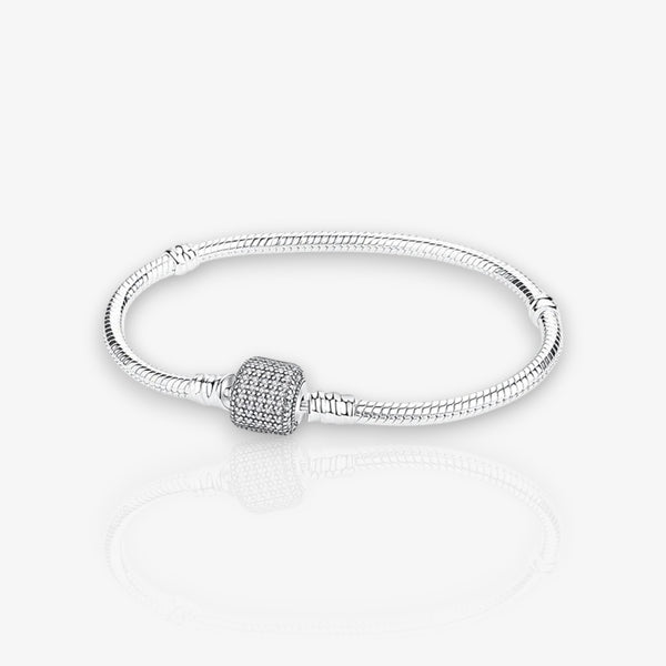 Snake Mesh Bracelet with Sparkling Pave Clasp