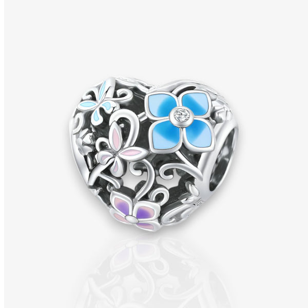 Love Flower And Butterfly Diy Loose Charm