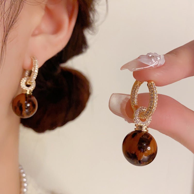 Autumn And Winter New Leopard Earrings - jewel nook