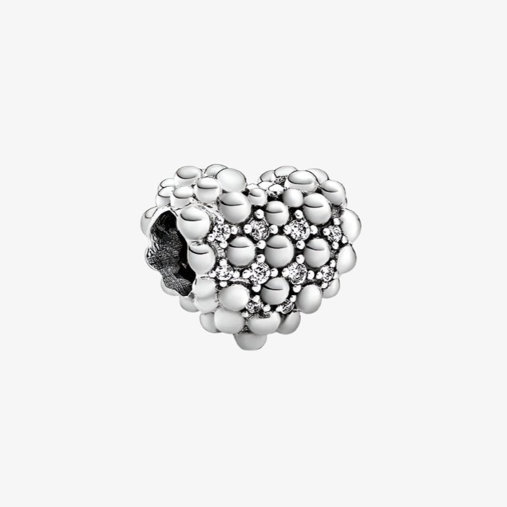 Beaded Sparkling Heart Charm - jewel nook