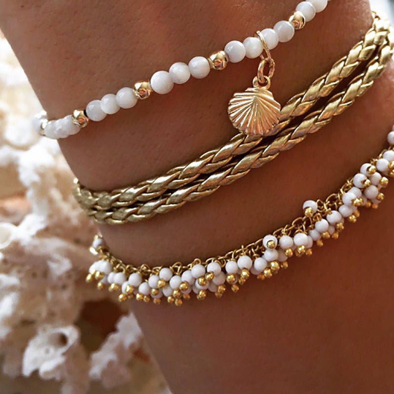 Bohemian 3 set anklets - jewel nook