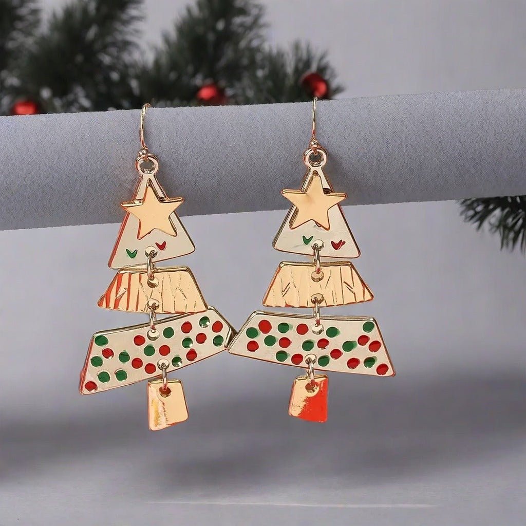 Christmas Tree Necklace And Earrings - jewel nook