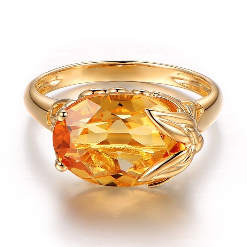 Citrine Gemstone Ring - jewel nook