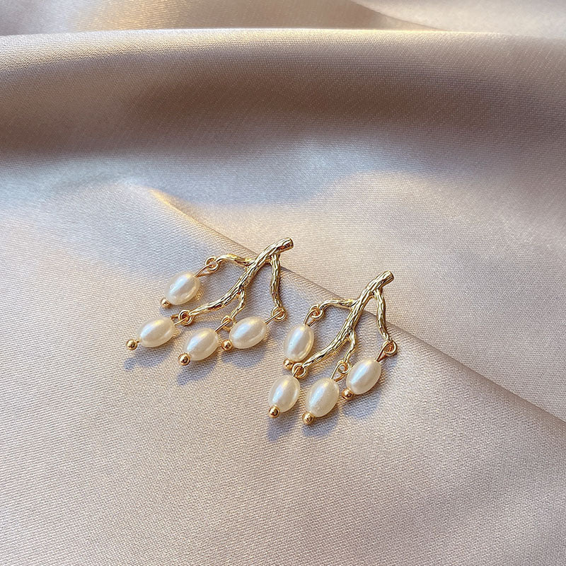 Pearl branch earrings - jewel nook