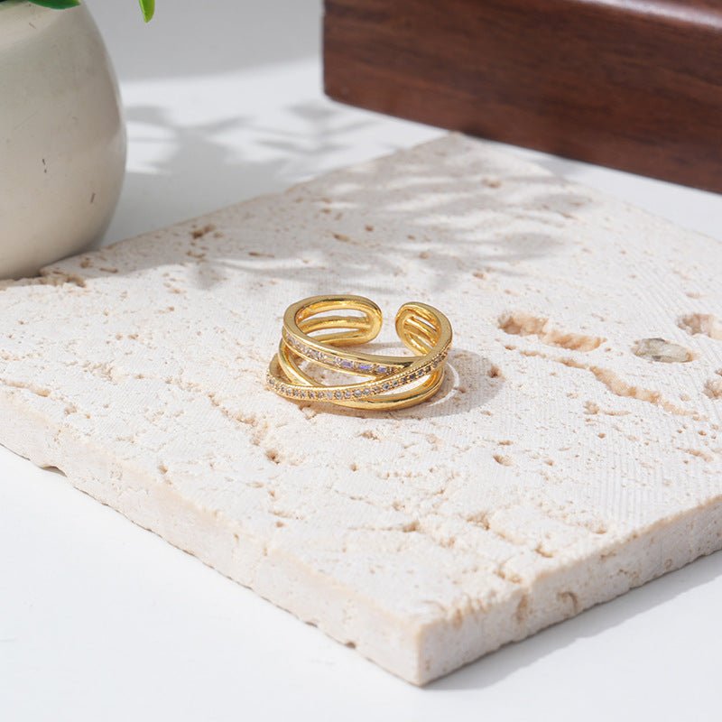 Plated Real Gold Open Ring - jewel nook